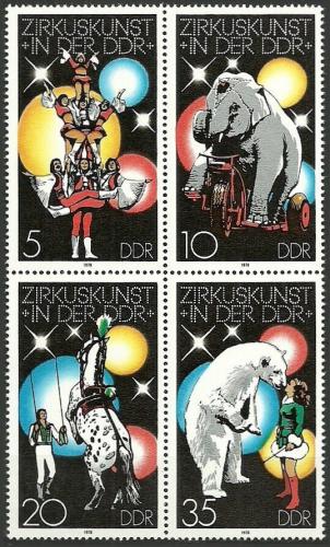 Poštové známky DDR 1978 Cirkus Mi# 2364-67 Kat 8€ 