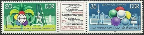 Poštové známky DDR 1978 Mezinárodní hry mládeže Mi# 2345-46