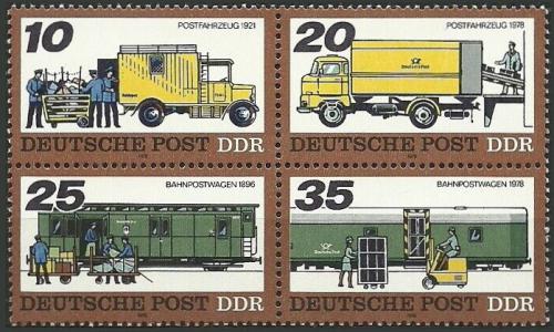 Poštové známky DDR 1978 Pøeprava pošty Mi# 2299-2302