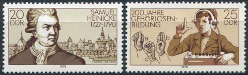 Poštové známky DDR 1978 Samuel Heinicke Mi# 2314-15