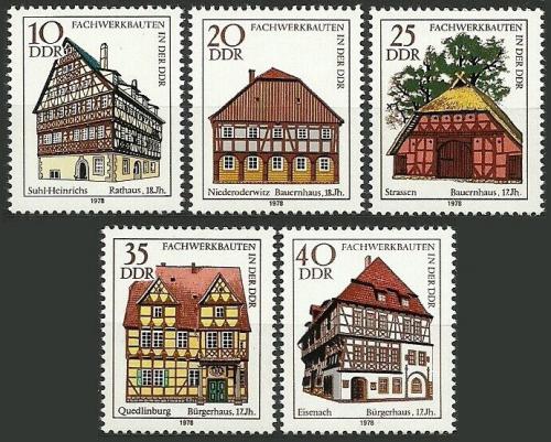 Poštové známky DDR 1978 Tradièní architektura Mi# 2294-98