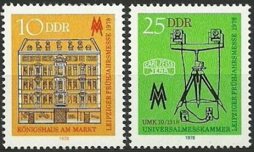 Poštové známky DDR 1978 Ve¾trh v Lipsku Mi# 2308-09