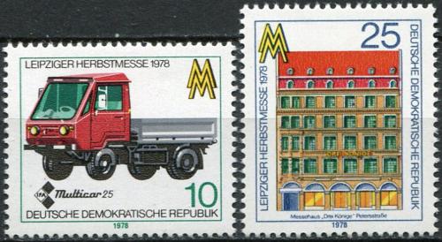 Poštové známky DDR 1978 Ve¾trh v Lipsku Mi# 2353-54
