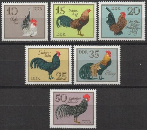 Poštové známky DDR 1979 Drùbež Mi# 2394-99