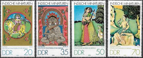 Poštové známky DDR 1979 Indické miniatury Mi# 2418-21