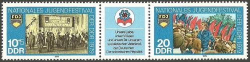 Potov znmky DDR 1979 Nrodn festival mldee Mi# 2426-27