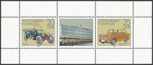 Poštové známky DDR 1979 Výroba automobilù v Zwickau Mi# 2412-13 Bogen