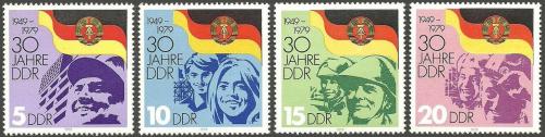 Potov znmky DDR 1979 Vznik republiky, 30. vroie Mi# 2458-61 - zvi obrzok