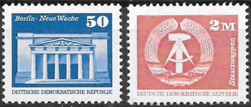 Potov znmky DDR 1980 Architektra a sttn znak Mi# 2549-50 - zvi obrzok