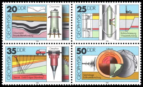 Poštové známky DDR 1980 Geofyzika Mi# 2557-60