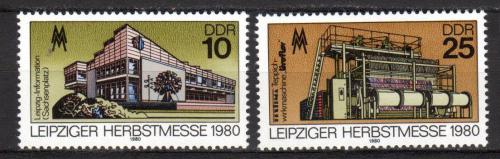 Poštové známky DDR 1980 Lipský ve¾trh Mi# 2539-40