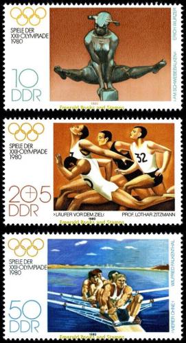 Poštové známky DDR 1980 LOH Moskva Mi# 2503-05