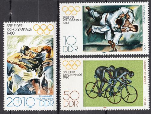 Poštové známky DDR 1980 LOH Moskva Mi# 2528-30