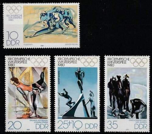 Poštové známky DDR 1980 ZOH Lake Placid Mi# 2478-81