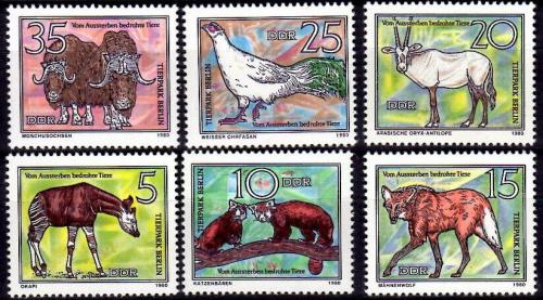 Poštové známky DDR 1980 Zvieratá Mi# 2522-27