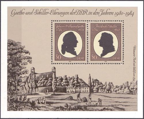 Poštové známky DDR 1982 Cena Goethe-Schiller Mi# Block 66