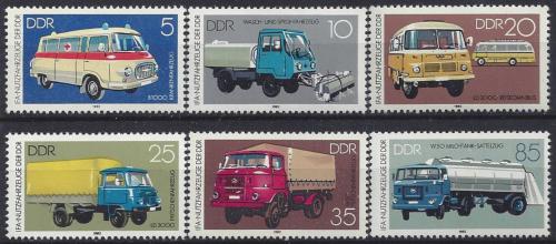 Potov znmky DDR 1982 Uitkov automobily Mi# 2744-49 