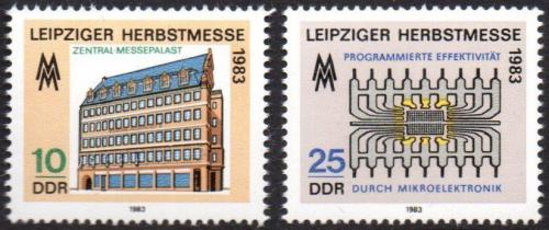 Poštové známky DDR 1983 Lipský ve¾trh Mi# 2822-23