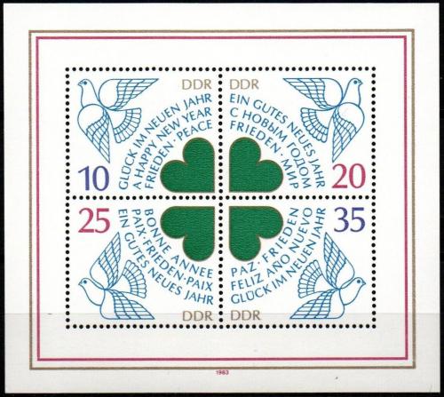 Poštové známky DDR 1983 Nový rok Mi# Block 75