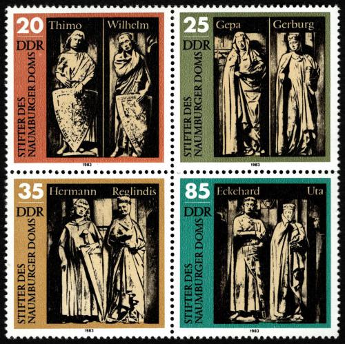 Poštové známky DDR 1983 Sochy v katedrále Mi# 2808-11