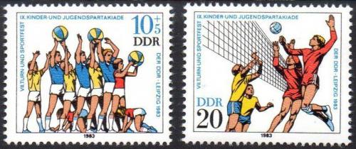 Poštové známky DDR 1983 Volejbal Mi# 2814-15