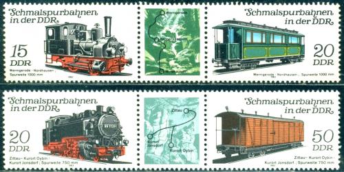 Poštové známky DDR 1983 Železnice Mi# 2792-95