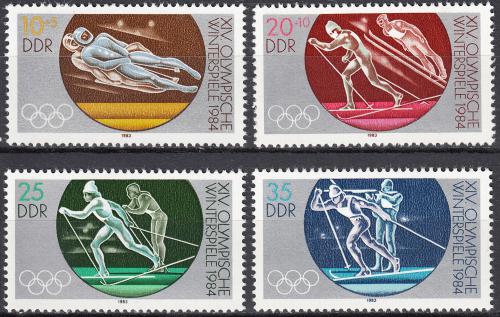 Poštové známky DDR 1983 ZOH Sarajevo Mi# 2839-42