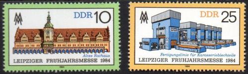 Poštové známky DDR 1984 Lipský ve¾trh Mi# 2862-63