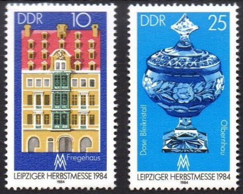 Poštové známky DDR 1984 Lipský ve¾trh Mi# 2891-92