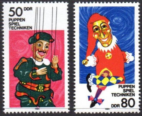 Poštové známky DDR 1984 Loutky Mi# 2876-77