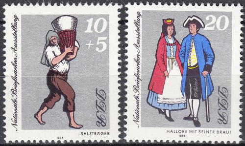 Poštové známky DDR 1984 Výstava v Halle Mi# 2882-83
