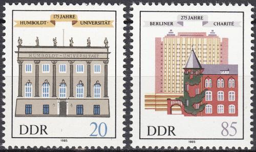Poštové známky DDR 1985 Humboldtova univerzita Mi# 2980-81
