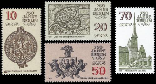 Poštové známky DDR 1986 Berlín, 750. výroèie Mi# 3023-26