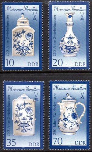 Potov znmky DDR 1989 Mesk porceln Mi# 3241-44 I