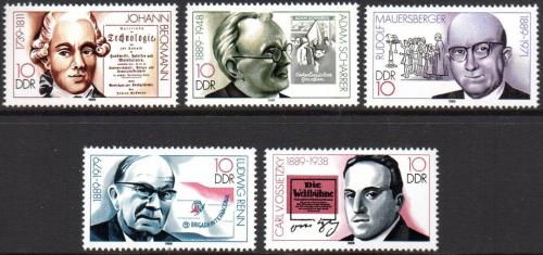 Poštové známky DDR 1989 Slavní muži Mi# 3230-34