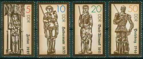 Poštové známky DDR 1989 Sochy Rolanda Mi# 3285-88