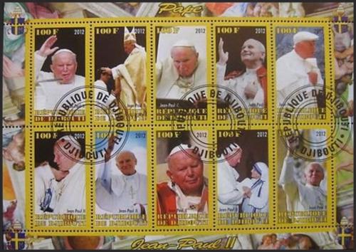 Potov znmky Dibutsko 2012 Pape Jan Pavel II. B