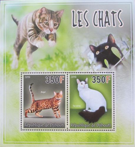 Poštové známky Džibutsko 2013 Maèky Mi# N/N