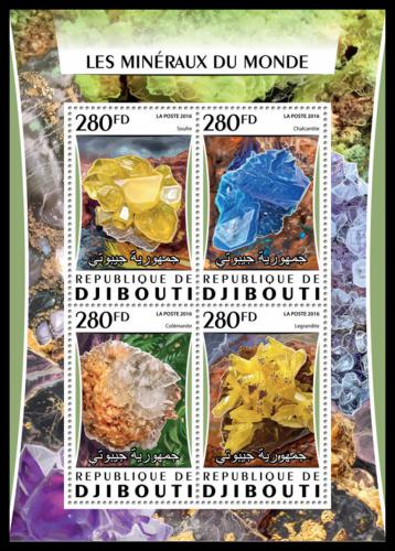 Poštové známky Džibutsko 2016 Minerály Mi# 1019-22 Kat 12€