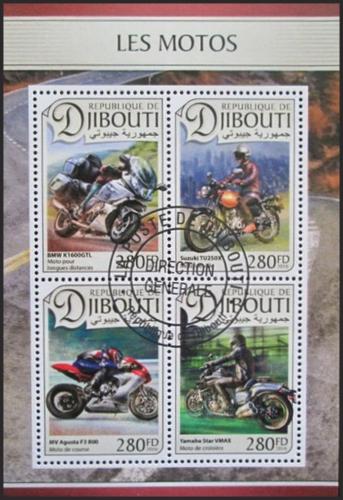 Potov znmky Dibutsko 2016 Motocykle 1A Mi# 1353-56 Kat 11 - zvi obrzok