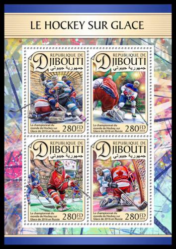 Poštové známky Džibutsko 2016 MS v ledním hokeji Mi# 1408-11 Kat 11€