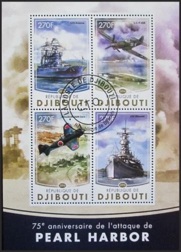 Potov znmky Dibutsko 2016 tok na Pearl Harbor 1A Mi# 989-92 Kat 12 - zvi obrzok