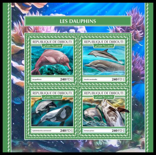 Poštové známky Džibutsko 2017 Delfíny Mi# 2007-10 Kat 10€