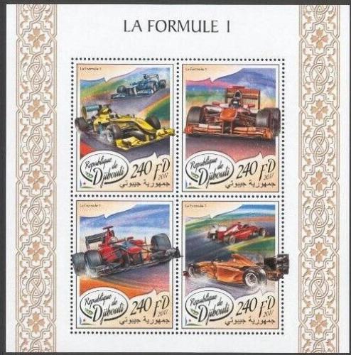Poštové známky Džibutsko 2017 Formule 1 Mi# 1776-79 Kat 10€