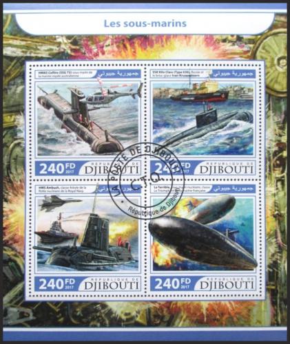 Potov znmky Dibutsko 2017 Ponorky 1A Mi# 1593-96 Kat 10