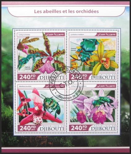 Potov znmky Dibutsko 2017 Vely a orchideje 1A Mi# 1687-90 Kat 10