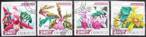 Potov znmky Dibutsko 2017 Vely a orchideje 1B Mi# 1687-90 Kat 10