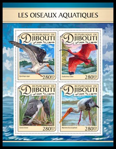 Poštovní známky Džibutsko 2017 Vodní ptáci Mi# 1468-71 Kat 11€