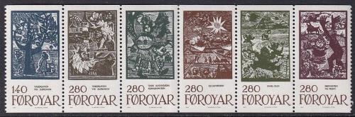 Poštové známky Faerské ostrovy 1984 Rozprávky, páry Mi# 106-11 Kat 32€