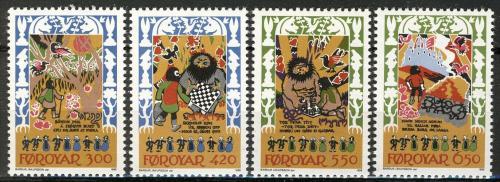 Poštové známky Faerské ostrovy 1986 Balada Skrimsla Mi# 130-33 Kat 7€